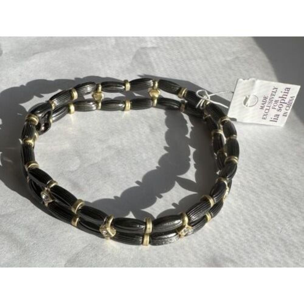 Lia Sophia Hematite Woodland Bracelet NWT - Picture 1 of 3